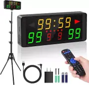 LED Electronic Scoreboard Digital Score Keeper with Remote & Tripod, Basketball