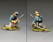 KING & COUNTRY CIVIL WAR CW115 CONFEDERATE TROOPER KNEELING COCKING CARBINE