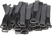 25 Pack 24 Inch Reusable Fastening Cable Straps Hook and Loop Cinch Cable Ties