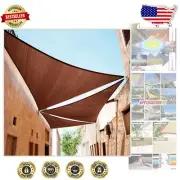 Heavy Duty Brown Triangle Sun Shade Sail 8' x 9' x 12' - Waterproof Protection