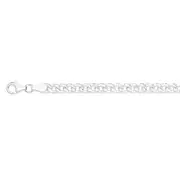 Silver 19cm Wheat Link Bracelet
