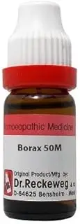 Dr. Reckeweg Borax 50M CH (11ml)- Pack Of 1 Bottle & (Free St. George’s Homeopathic ALOE VERA OINTMENT (1 pcs of 10g) - Moisturizer for Dry Skin with Every Order)