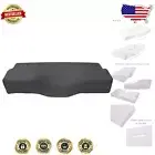 Ultra-Soft Black Silk Pillowcase for Contour Memory Foam Pillow - 24 x 15 in