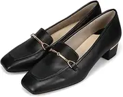 ORiental TRaffic(オリエンタルトラフィック) 52101 Women's Loafer, Square Toe, Low Heels, Large Size, Small Size, Easy to Walk, Bit, Thick Cushioning