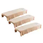 3pcs SPA Massage Table Flat Sheets Beauty Salon Bed Cover 80x190cm Camel