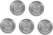 Mikinona 5pcs Stainless Steel Sauce Dish Set Serving Plates for Home for Condiments Appetizers Dips Easy to Clean for Restaurants and Gatherings