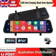 9" Wireless Carplay Monitor Android Auto Multimedia Player + Front Backup Camera