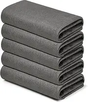 [KTT] Microfiber Cleaning Cloth,Reusable Thickened Magic Cloth.Lint Free Cloth for Home,Window,Mirror Glass and Cars.(12'' x 16'',5 Pack) Dark Grey 5p