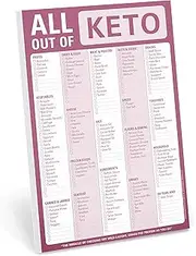 Knock Knock All Out of Pad (Keto), Keto Diet Grocery List Note Pad, 6 x 9-inches