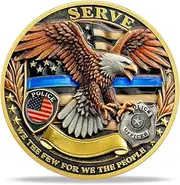 Police Challenge Coin Law Enforcement Service and Integrity Medallion Thank You for Your Dedication Token Appreciation Gifts for Police Officers Veterans and Families(Skull Justice Lady)