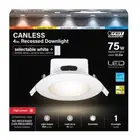 Feit Electric White 4 inch W Aluminum LED Recessed Downlight 75 watt