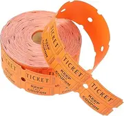 FIXOSHEE Carnival Tickets Roll 1000pc Orange Raffle Ticket Sheets Universal Ticket Labels Roll for Events and Parties