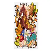 Cool Unicorn Rudicorn Salty Junk Food Beach Towels Medium Large Extra Large