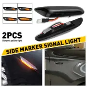 For BMW E60 E82 E88 E90 E92 LED Side Marker Turn Signal Lights Dynamic Smoke 2X (for: BMW)