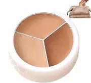 Color Corrector Palette,Concealer Palette Cream Makeup Palette - Lasting Contour Palette Highlighter, 3 Color Makeup Concealer for Concealing, Highlighting & Contouring