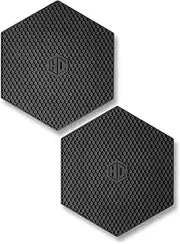 [HexClad] Hexagon Silicone Trivets, 2-Pack, Nonslip and Heat Resistant Hot Pads, Black