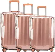 [Fxvhojq] 3Pcs Suitcase Dust Cover,Suitcase Protector Cover,Suitcase Cover Wrap,Luggage Cover Protector,Suitcase Cover Case,Waterproof Luggage Covers for Luggage Travelling