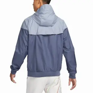 【NIKE 耐吉】外套 NSW Windrunner 男款 藍 黃 網眼 防風 拉鍊口袋 連帽外套(727325-492)