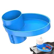 Car Seat Drink Holder, Snack Tray - Portable Kids Travel Tray | Storage Compartment with Drink Holder, Snack Storage Solution for Car Seats, Travel Accessories for Kids, Ideal for Most Car Seats