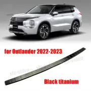 Black Titanium Rear Bumper Trunk Guard Sill Protector For Outlander 22-23 Steel (for: Mitsubishi)