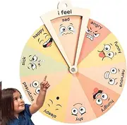 Emotion Wheel Chart, Wooden Behavior Chart for Kids, Wooden Decorative Mental Health, Behavior Chart, Emotional Wheel for Preschool Teachers, School Counselor Ngumms