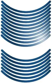 MDF RIM-10M-MC-12N Rim Stripe, Mirror Type, Mirror Candy Blue, No Letters, Plain Color, 0.4 inches (10 mm) Wide, 12 Inches