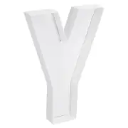 10" Cardboard Letter Y, Paper Box Fillable Tray Container, White