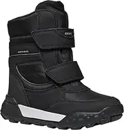 [Geox] J TREKKYUP BOY B ABX Snow Boot, Black/Silver, 1 UK, Black Silver, 2 US