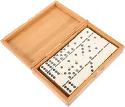 Hohopeti 1 Set Funny Domino Blocks Domino Board Game for Family Friendly Engaging for All Ages with Storage Box for Imagination and Creativity