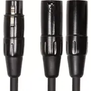 Roland RCC-YC-XF2XM Black Series XLR Female to Two XLR Male Interconnect Y-Cable