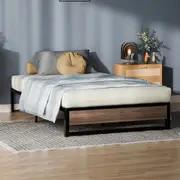 ALFORDSON Metal Bed Frame Platform King Single Size Base Wood