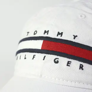 美國百分百【Tommy Hilfiger】帽子 TH 配件 棒球帽 遮陽帽 鴨舌帽 經典 LOGO 男女 白色 AD98