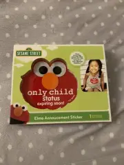 Sesame Street Elmo Birth Announcement Sticker Only Child Status Expiring