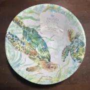 X4 SIGRID OLSEN NEW!!! Aqua Blue Sea TURTLE BOWLS 6.75” Sealife CUTE!