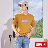 在飛比找Yahoo奇摩購物中心優惠-EDWIN 小字排列BOX LOGO短袖T恤-男-土黃色