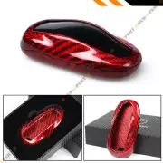 LUXURY RED CARBON FIBER KEY CASE COVER FOR 2012-18 TESLA MODEL S KEY FOB REMOTE