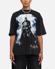 [73 Studio] 73 Studio X Dc Batman Arkham Asylum Vintage T-shirt Black Acidwash - Size 3XL 3XL Black Acidwash