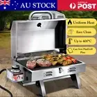Foldable Outdoor Camping Portable Gas BBQ Grill w/ Cast Iron Hot Plate 12000BTU