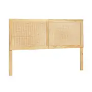 NNEDSZ Rattan Bed Frame Double Size Bed Head Headboard Bedhead Base RIBO Pine