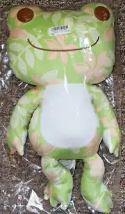 NWT Pickles the Frog 20" Hawaiian Print Plush Toreba Nakajima Stuffed Animal!