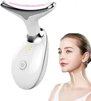 [Poemtian] Portable Neck and Face Massager, Multifunctional Facial Massage Tool, Micro Glow Face Sculptor, 7 Color Led Face Neck Massager for Skin Care Routine At Home, Easy To Use