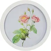Levoberg Round Photo Frame Wooden Wall Mounted Stylish Picture Frame Home Decor White 10 inch