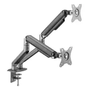 Brateck Economical Spring-Assisted Dual Monitor Arm - Space Grey