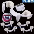 Retractable Vampire Teeth Fangs Halloween Makeup Cosplay Zombie Dentures Teeth