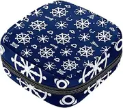 Period Bag,Sanitary Napkin Storage Bag,Anchor Pattern Rudder,Tampon Holder for Purse