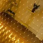 198 LED Warm White Net Lights Outdoor Mesh 9.8ft Clear Wire-Warm