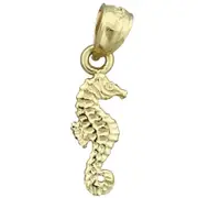 14K Gold Small Seahorse Charm
