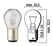 Ten Flosser 6674 Mini Bulbs 12V 21W BA15d - Replaces US Industry P/N 1142