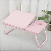 Adjustable Multifunctional Laptop Bed Desk,Cup Holder/Baffle Design/Folding Leg Portable Bed Tray Table,Eating Writing Bed Table Write