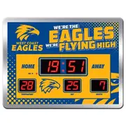 West Coast Eagles AFL Aussie Rules SCOREBOARD LED Clock